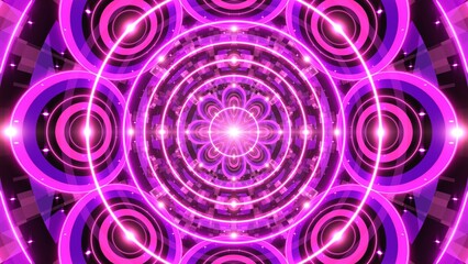 Dreamy neon pink meditation visual art
