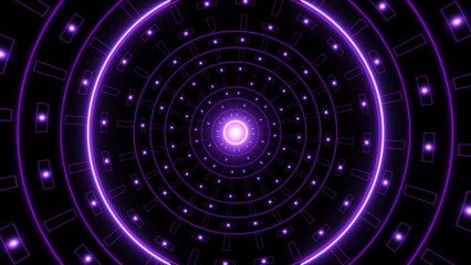 Glowing purple light Rectangle Tiled Circle background