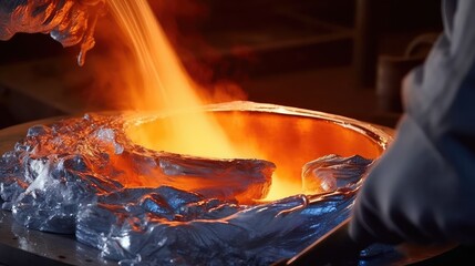 Industrial production process and manufacturing plant for Iron metal and other minerals 