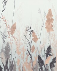 Conceptual background with pink flowers, pastel colors, Generative Ai