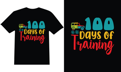 Naklejka premium 100 Days of School'' T-Shirt Design Vector.
