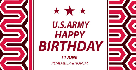 Obraz premium US Army happy birthday with stars celebration concept abstract background in different flag colors template poster illustration