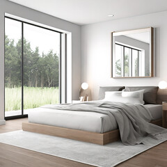 Renderiza&ccedil;&otilde;es geradas por IA de interiores modernos e elegantes