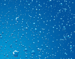 Blue background with waterrdrops in a cool refreshing mood  Can be used as background, texture or single image.