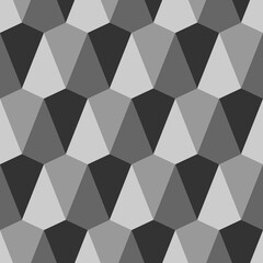 Seamless pattern with kites. Interlocking polygons tessellation background. Image with repeated geometrical figures. Scales motif. Mosaic wallpaper. Tiles illustration. Digital paper for print. Vector