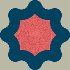 Textured Flower In A Square 