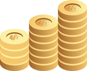 Stacks of Gold Coins