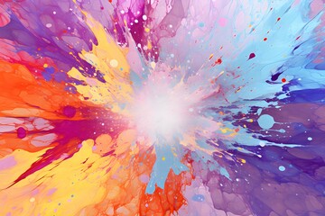 A colouful painting splatter