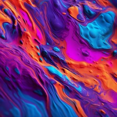 A textural eye-catching fluid - neon-like colours