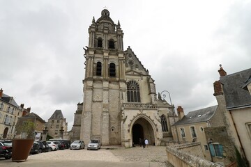 Fototapeta na wymiar La cathédrale Saint Louis, ville de Blois, département du Loir et Cher, France