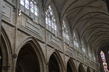 La cathédrale Saint Louis, ville de Blois, département du Loir et Cher, France - obrazy, fototapety, plakaty