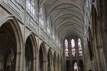 La cathédrale Saint Louis, ville de Blois, département du Loir et Cher, France - obrazy, fototapety, plakaty