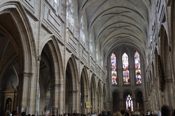Fototapeta premium La cathédrale Saint Louis, de style gothique, ville de Blois, département du Loir et Cher, France