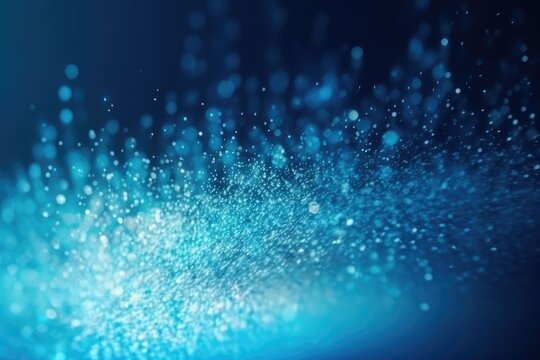 blue abstract background with bubbles Generative AI