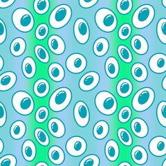 Halloween monsters seamless cartoon eyes pattern for wrapping paper and fabrics and linens and kids clothes print