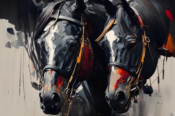 horse on black