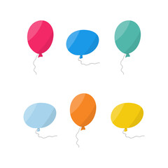 inflatable balloons yellow blue pink holiday pattern