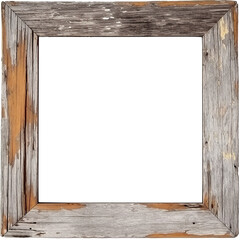 Transparent isolated old vintage picture frame