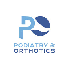 Fototapeta premium Podiatry and orthotics logo design concept with a leg.