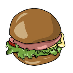 Illustration of Delicious Hamburger
