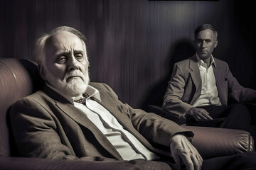 Fototapeta premium a patient and his psychoanalyst - generative AI