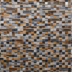 147 Mosaic Tiles: A classic and timeless background featuring mosaic tiles in muted and earthy tones that create a cozy and rustic atmosphere2, Generative AI
