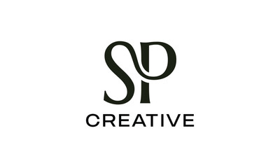Creative initial letter sp or ps Linked Modern Logo Design Vector Icon Illustration.