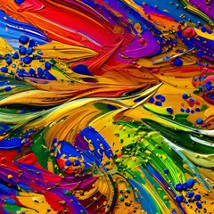 164 Abstract Paint: A creative and artistic background featuring abstract paint in bold and vibrant colors that create a unique and modern look3, Generative AI