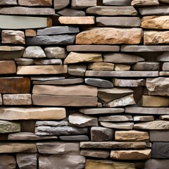 173 Stone Wall: A natural and rustic background featuring stone wall texture in earthy and muted tones that create a rugged and organic feel3, Generative AI