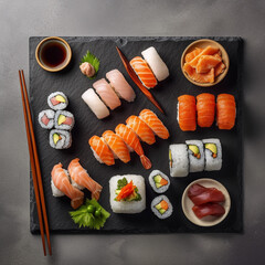 Sushi plater for the family ,generative ai