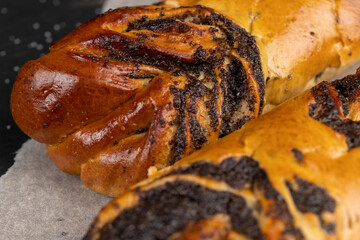 Wheat bun with poppy seed filling
