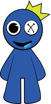 blue blue rainbow friends vector	
