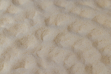 Scattered semolina on the kitchen table