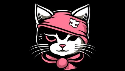 Esport style logo, animal logo, cat, punk cat.