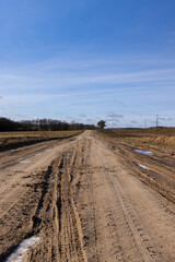 dangerous road for cars in the winter cold season