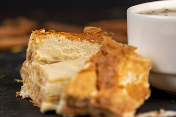 multi-layered cake using a large amount of sweet cream