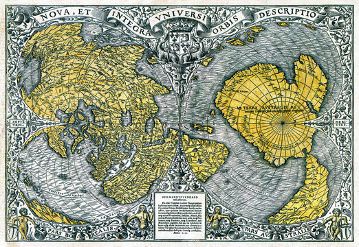 Noua, et integra uniuersi orbis descriptio (1531) by Oronce Fin&eacute;.