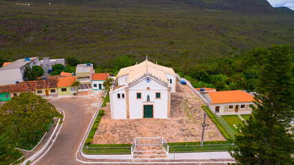 Fototapeta na wymiar Historic Church Matriz of Good Jesus, built around 1726 in Piatã Bahia Brazil