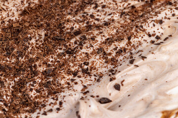 Milk sweet yogurt with bifidobacteria and chocolate