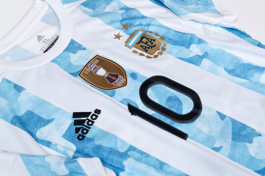 ARGENTINA, AUGUST 7, 2022. ARGENTINE SELECTION SHIRT, TAKEN IN THE PROVINCE OF MENDOZA