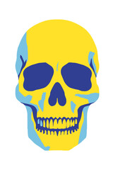 Abstract Colorful Illustration Skull