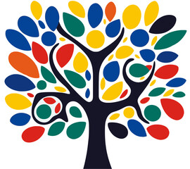 Fototapeta premium Abstract Colorful Illustration Tree