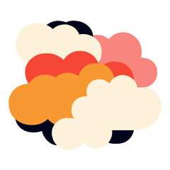 Abstract Colorful Illustration Cloud