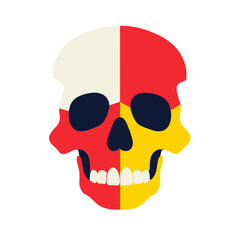 Abstract Colorful Illustration Skull