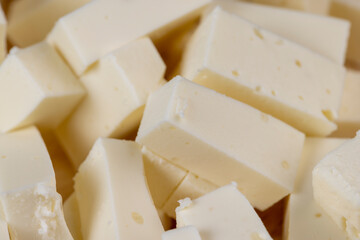 sliced soft cheese that is used for salads