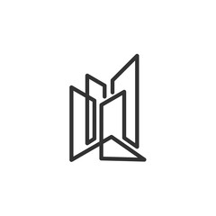 architecture logo template. Icon Illustration Brand Identity. Isolated and flat illustration. Vector graphic