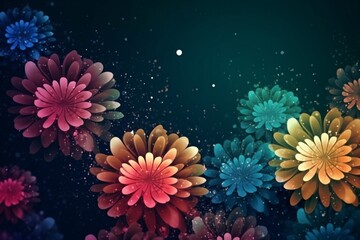nature floral plant spring background bloom flower pink leaf blossom beautiful. Generative AI.