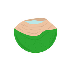 Green coconut drink, tropical summer drink.