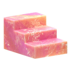 3d Render Abstract Peach Geometric Shape