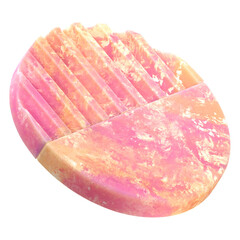 3d Render Abstract Peach Geometric Shape